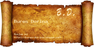 Bures Dorina névjegykártya
